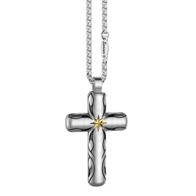 Collana in argento con pendente a croce