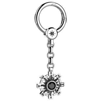 Portachiavi in argento con sole
