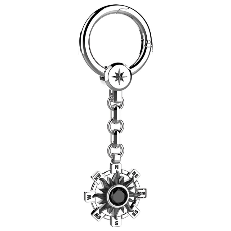 Portachiavi in argento con sole