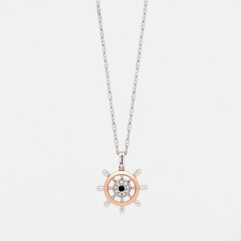 Collana da uomo in oro bianco con pendente ancora. 2