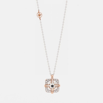 Collana da uomo con pendente in oro bianco. 2
