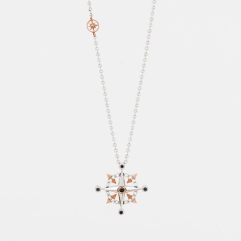 Collana da uomo con pendente rosa dei venti. 2