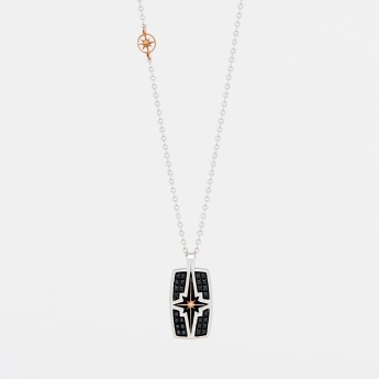 Zancan-Kette aus Gold mit Windrosenanhänger und Diamanten. 2