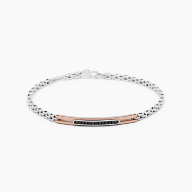 Bracciale da uomo in oro bianco.