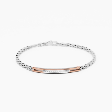 Men's bracelet in white gold.