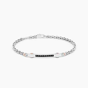 Bracciale da uomo in oro bianco.