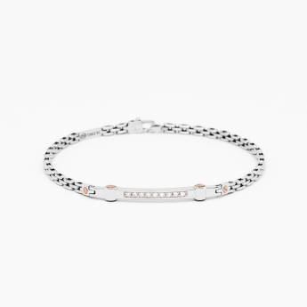Bracciale da uomo in oro bianco.