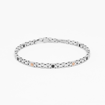 Bracciale da uomo in oro bianco.