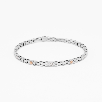 Bracciale da uomo in oro bianco.