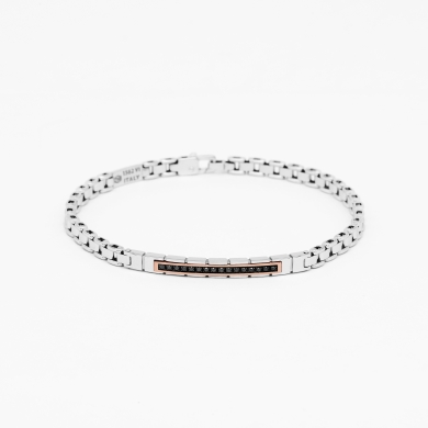 Men's bracelet in white gold.