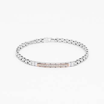 Bracciale da uomo in oro bianco.