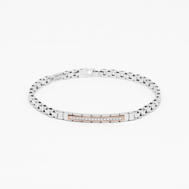 Men's bracelet in white gold.