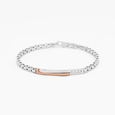 Bracciale da uomo in oro bianco.