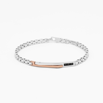 Bracciale da uomo in oro bianco.