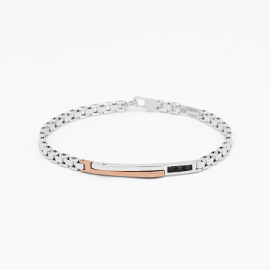 Bracciale da uomo in oro bianco.