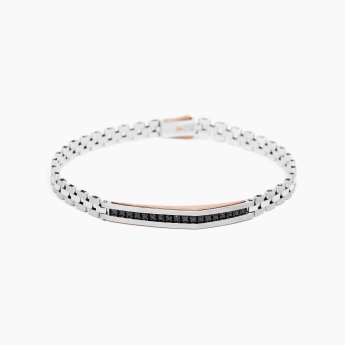 Bracciale da uomo in oro bianco.
