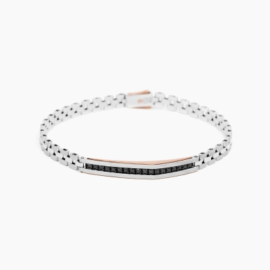 Bracciale da uomo in oro bianco.