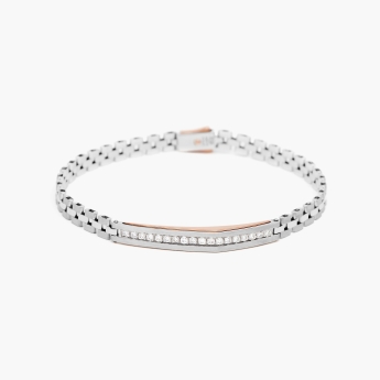 Bracciale da uomo in oro bianco.