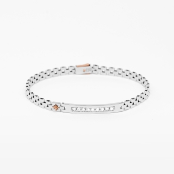 Bracciale da uomo in oro bianco.
