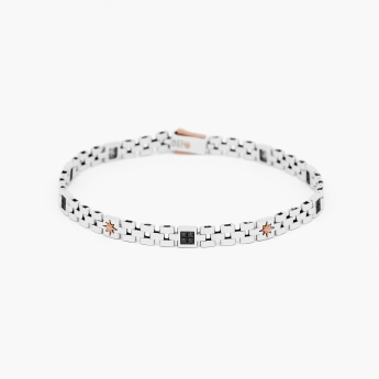 Bracciale da uomo in oro bianco.