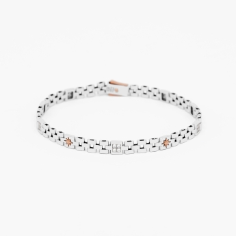 Bracciale da uomo in oro bianco.
