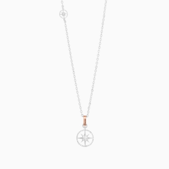 Collana da uomo dal design minimal con pendente rosa dei venti. 2