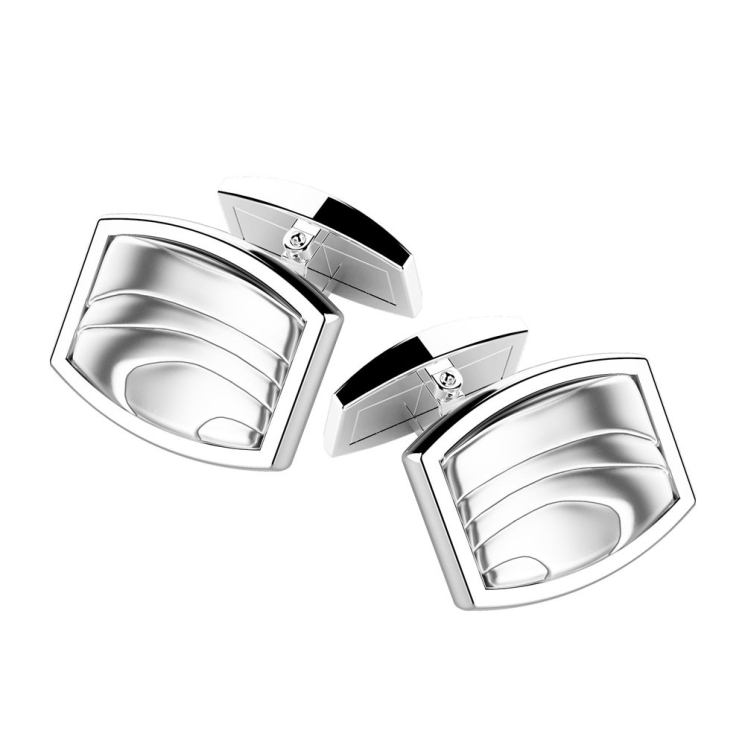 Silver cufflinks.