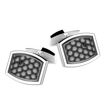 Silver cufflinks.