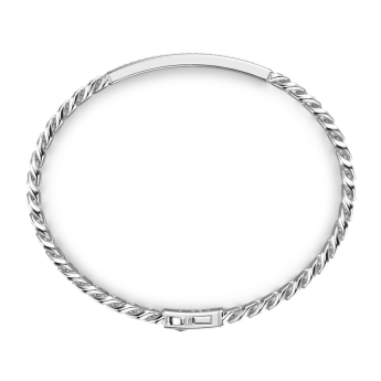 Bracciale grumetta Zancan in argento con pietre nerei. 2
