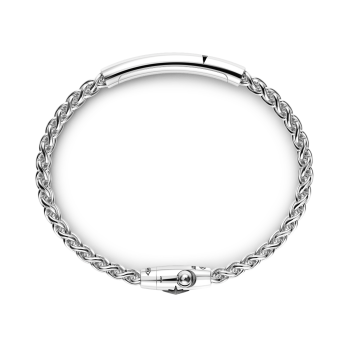 Bracciale Zancan in argento con targa e pietra nera. 2