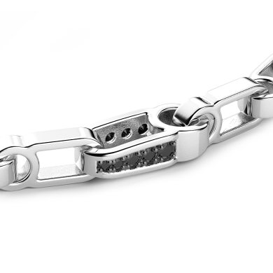 Zancan silver link-only bracelet