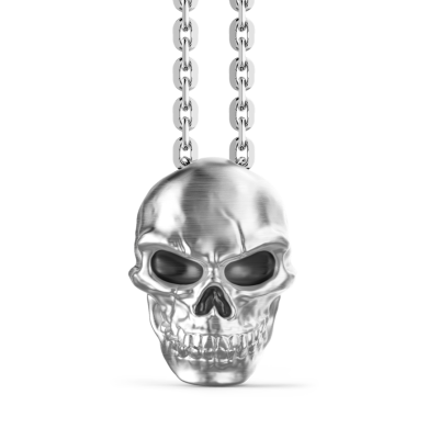 Collana Zancan in argento con pendente a teschio.