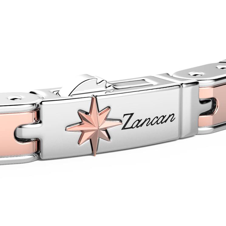 Zancan silver and rose gold men’s bracelet.