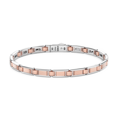 Zancan silver and rose gold men’s bracelet.