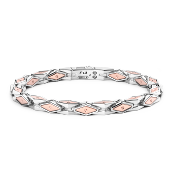 Zancan silver and rose gold men’s bracelet.