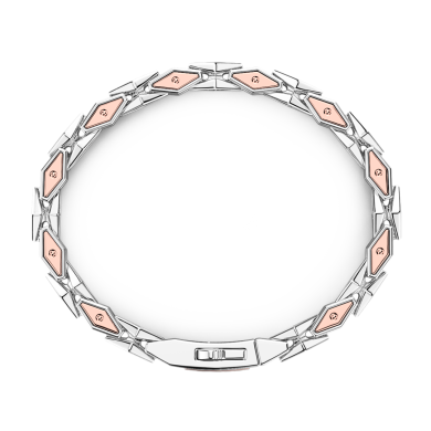 Bracciale da uomo Zancan in argento e oro rosa.