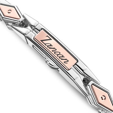 Zancan silver and rose gold men’s bracelet.