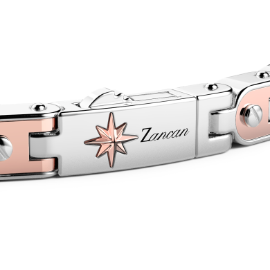 Zancan silver and rose gold men’s bracelet.