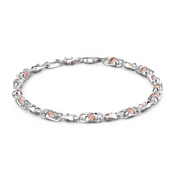 Zancan silver and rose gold chain men’s bracelet.