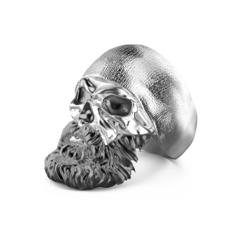 Anello Zancan in argento a teschio.
