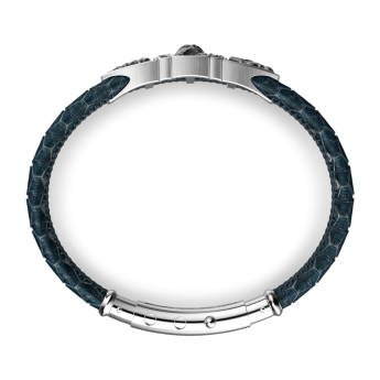 Bracciale Zancan in pelle con targa e teschio. 2
