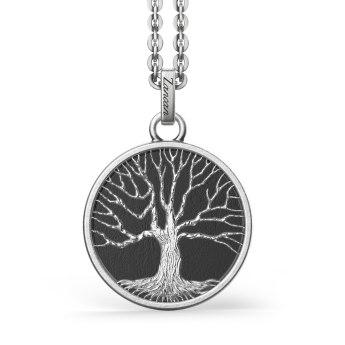 Zancan silver necklace with tree of life pendant.