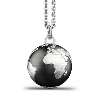 Collana Zancan in argento con pendente a globo.