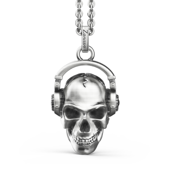 Zancan silver necklace with skull.