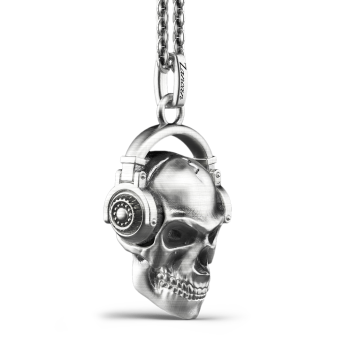 Collana Zancan in argento con teschio. 2