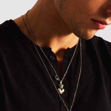Collana Zancan in argento con cuore.