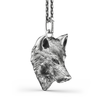 Collana Zancan in argento con lupo. 2