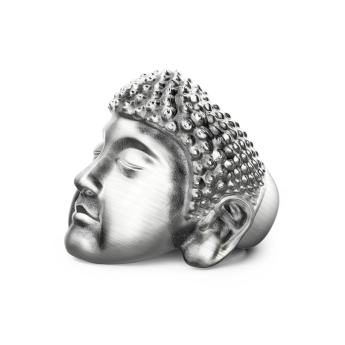 Anello Zancan Buddha in argento con finitura vintage. 2