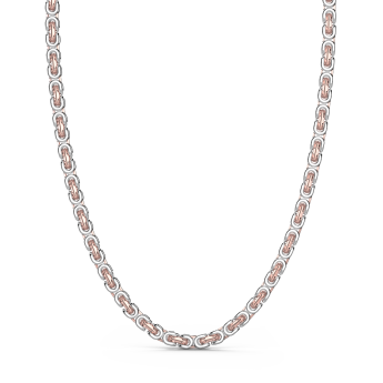Zancan silver and rose gold chain men’s necklace.