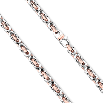 Collana da uomo Zancan a catena in argento e oro rosa. 2